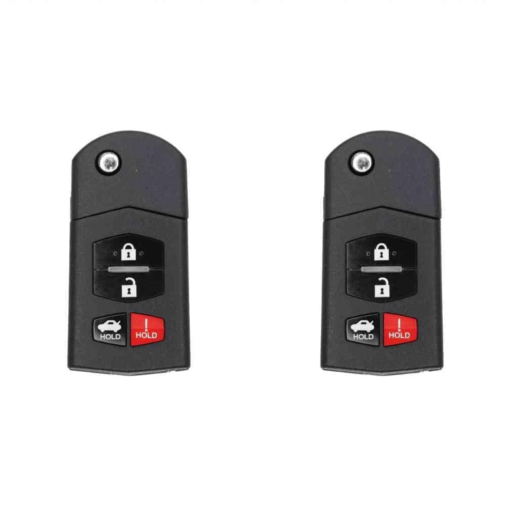Keys4Less Replacement Flip Key Fob for Mazda MX-5 Miata 2007 FCC BGBX1T478SKE125-01 Part Number BBM4-67-5RY BBM4675RY Pack of 2
