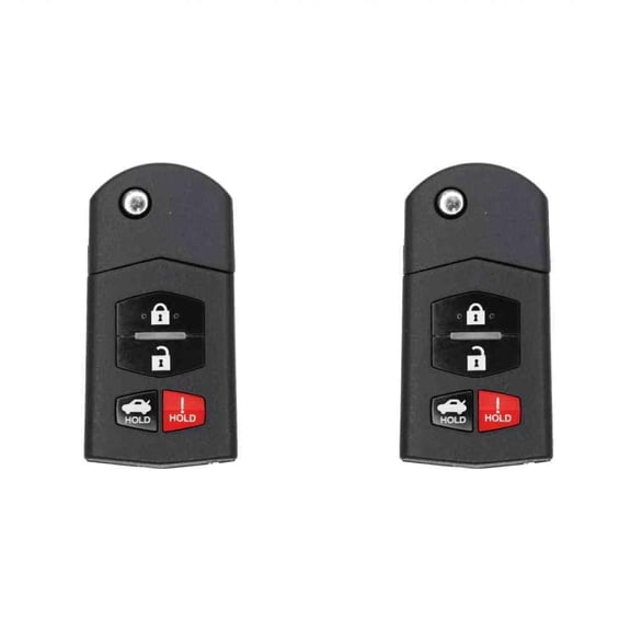 Keys4Less Replacement Flip Key Fob for Mazda RX-8 2005 FCC KPU41788 Part Number 4238A-41524 4238A41524 FF14-67-5RY FF14675RY Pack of 2