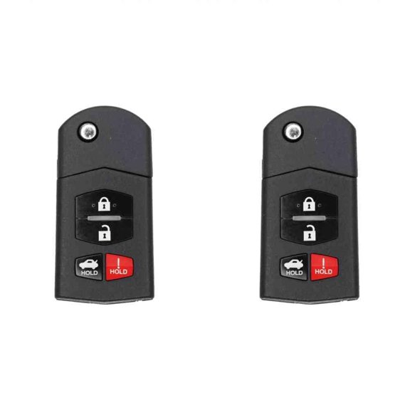 Keys4Less Replacement Flip Key Fob for Mazda RX-8 2008 FCC KPU41788 Part Number 4238A-41524 4238A41524 FF14-67-5RY FF14675RY Pack of 2