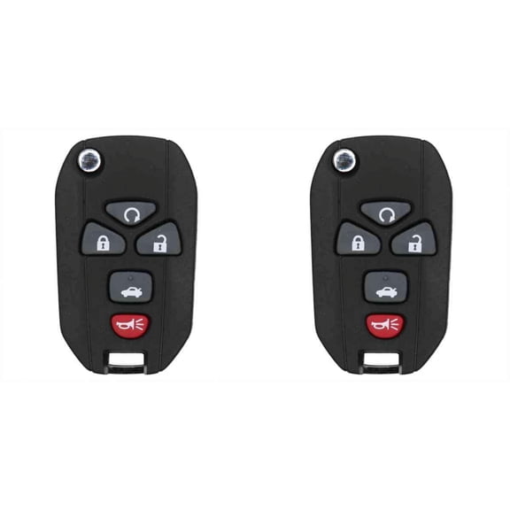 Keys4Less Replacement Flip Key Fob for Saturn Aura 2007-2009 FCC KOBGT04A Part Number 15252034 - 2 Pack