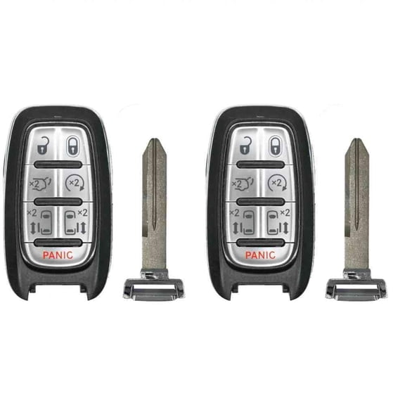Keys4Less Replcament Smart Key Fob for 2021 Pacifica FCC M3N-97395900 M3N97395900 Part Number 68217832 68217832AC 68217832AB Pack of 2
