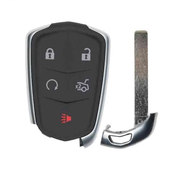 Keys4Less Replcament Smart Key Fob for Cadillac ATS 2015-2019 FCC HYQ2AB 2AOKM-G2AB Part Number 13598537