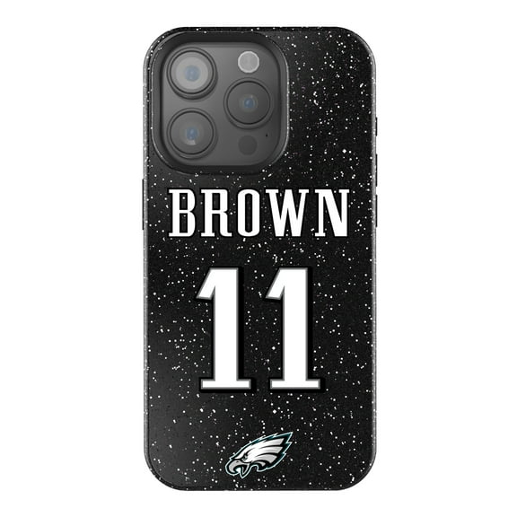 Keyscaper A.J. Brown Black Philadelphia Eagles Bling iPhone Case