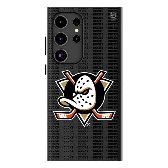 Keyscaper Anaheim Ducks Text Backdrop Galaxy Magnetic Bump Case