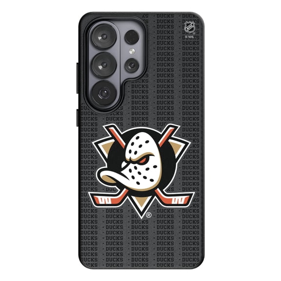 Keyscaper Anaheim Ducks Text Backdrop Galaxy Magnetic Bump Case