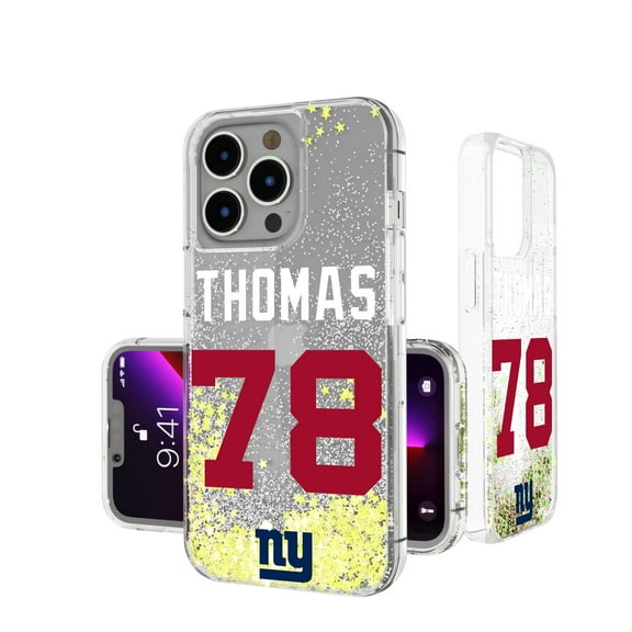 Keyscaper Andrew Thomas New York Giants iPhone Glitter Phone Case