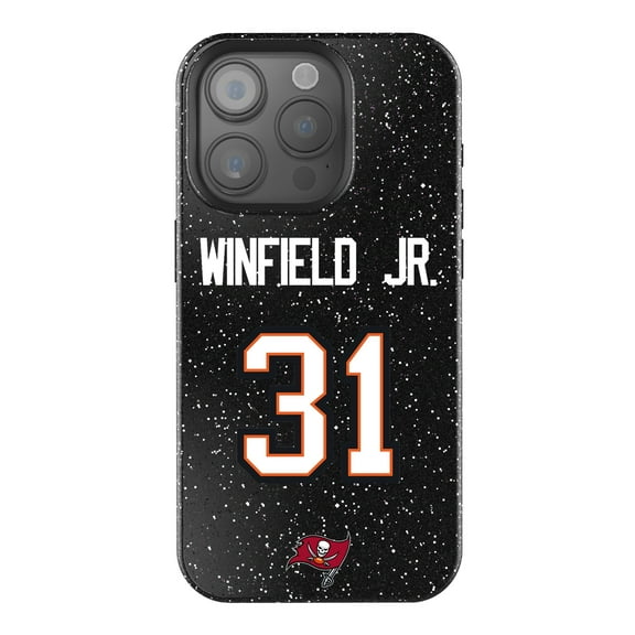 Keyscaper Antoine Winfield Jr. Black Tampa Bay Buccaneers Bling iPhone Case