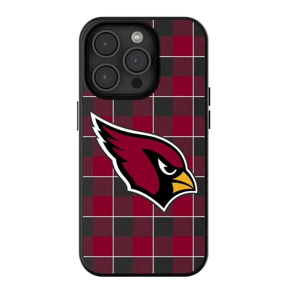 Keyscaper Arizona Cardinals Plaid Magnetic Bump iPhone Case