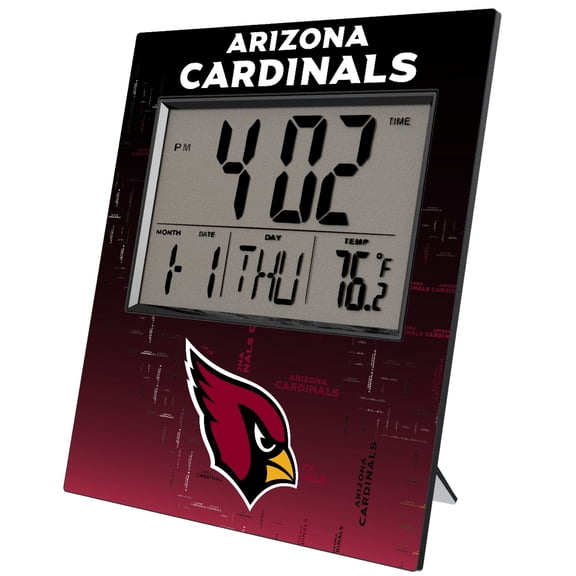 Keyscaper Arizona Cardinals Quadtile Digital Desk Clock