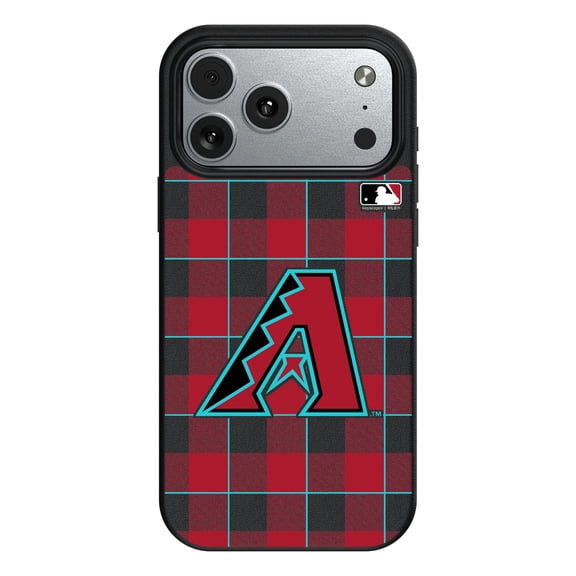 Keyscaper Arizona Diamondbacks Plaid Magnetic Bump iPhone Case
