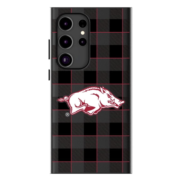 Keyscaper Arkansas Razorbacks Plaid Galaxy Magnetic Bump Case
