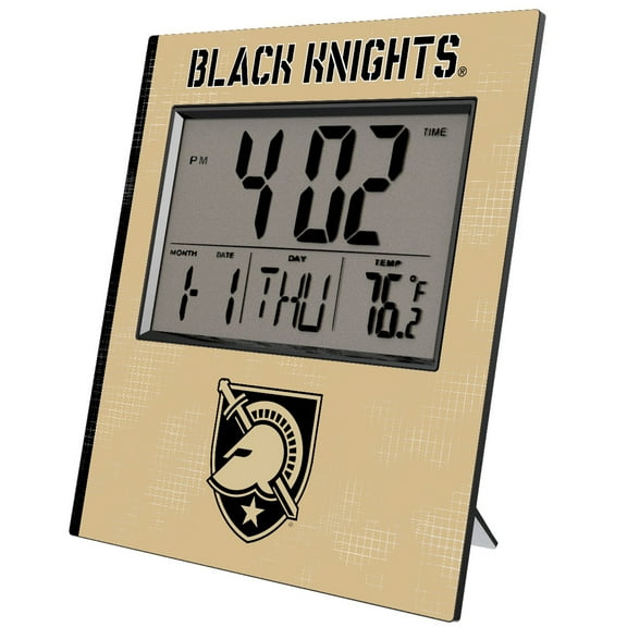 Keyscaper Army Black Knights Cross Hatch Digital Desk Clock