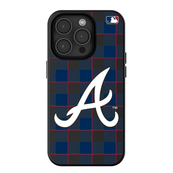 Keyscaper Atlanta Braves Plaid Magnetic Bump iPhone Case
