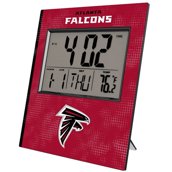 Keyscaper Atlanta Falcons Cross Hatch Digital Desk Clock