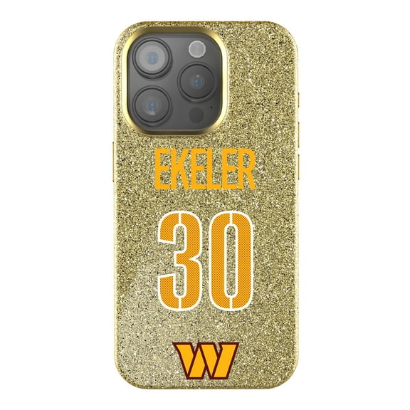 Keyscaper Austin Ekeler Gold Washington Commanders Bling iPhone Case