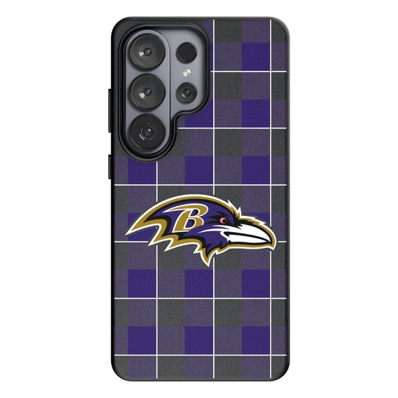 Keyscaper Baltimore Ravens Plaid Galaxy Magnetic Bump Case