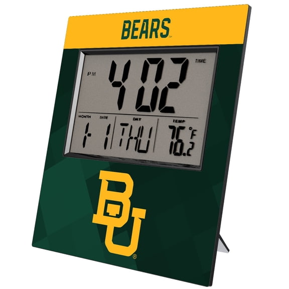 Keyscaper Baylor Bears Color Block Digital Desk Clock