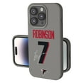 thumbnail image 1 of Keyscaper Bijan Robinson Gray Atlanta Falcons Ready Soft Touch iPhone Case, 1 of 7