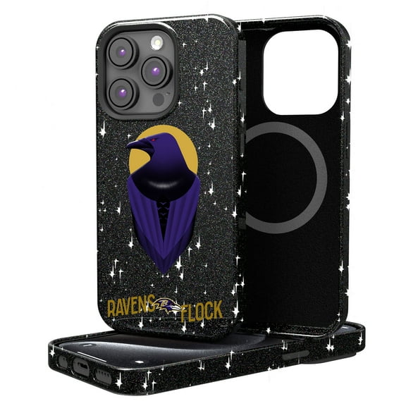 Keyscaper Black Baltimore Ravens 2024 Illustrated Limited Edition Bling iPhone Case