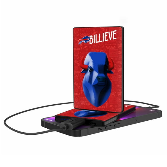 Keyscaper Black Buffalo Bills 2500 mAh Illustrated Credit Card Powerbank