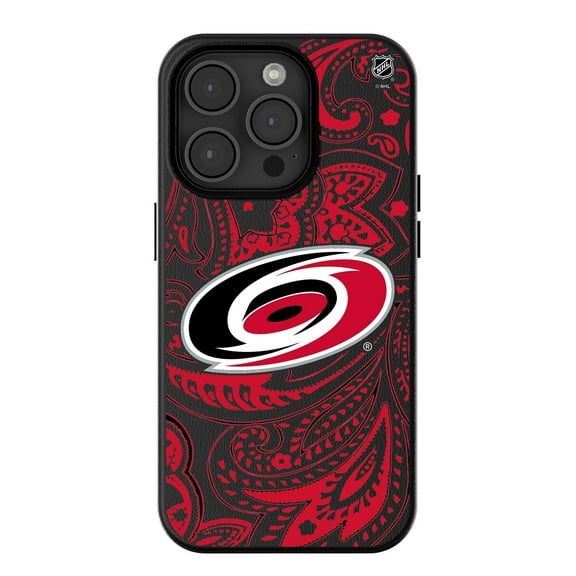 Keyscaper Black Carolina Hurricanes Paisley iPhone Magnetic Bump Case