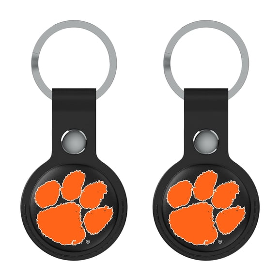Keyscaper Black Clemson Tigers Two-Pack AirTag Holders