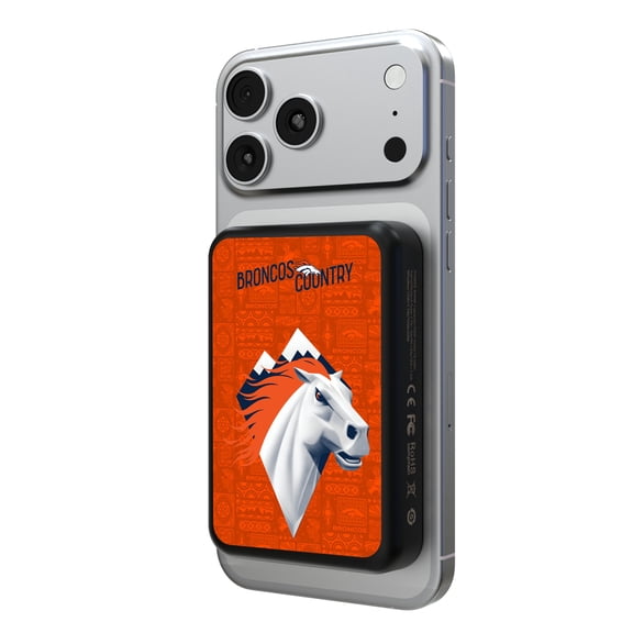 Keyscaper Black Denver Broncos 5000mAh Wireless Magnetic Power Bank