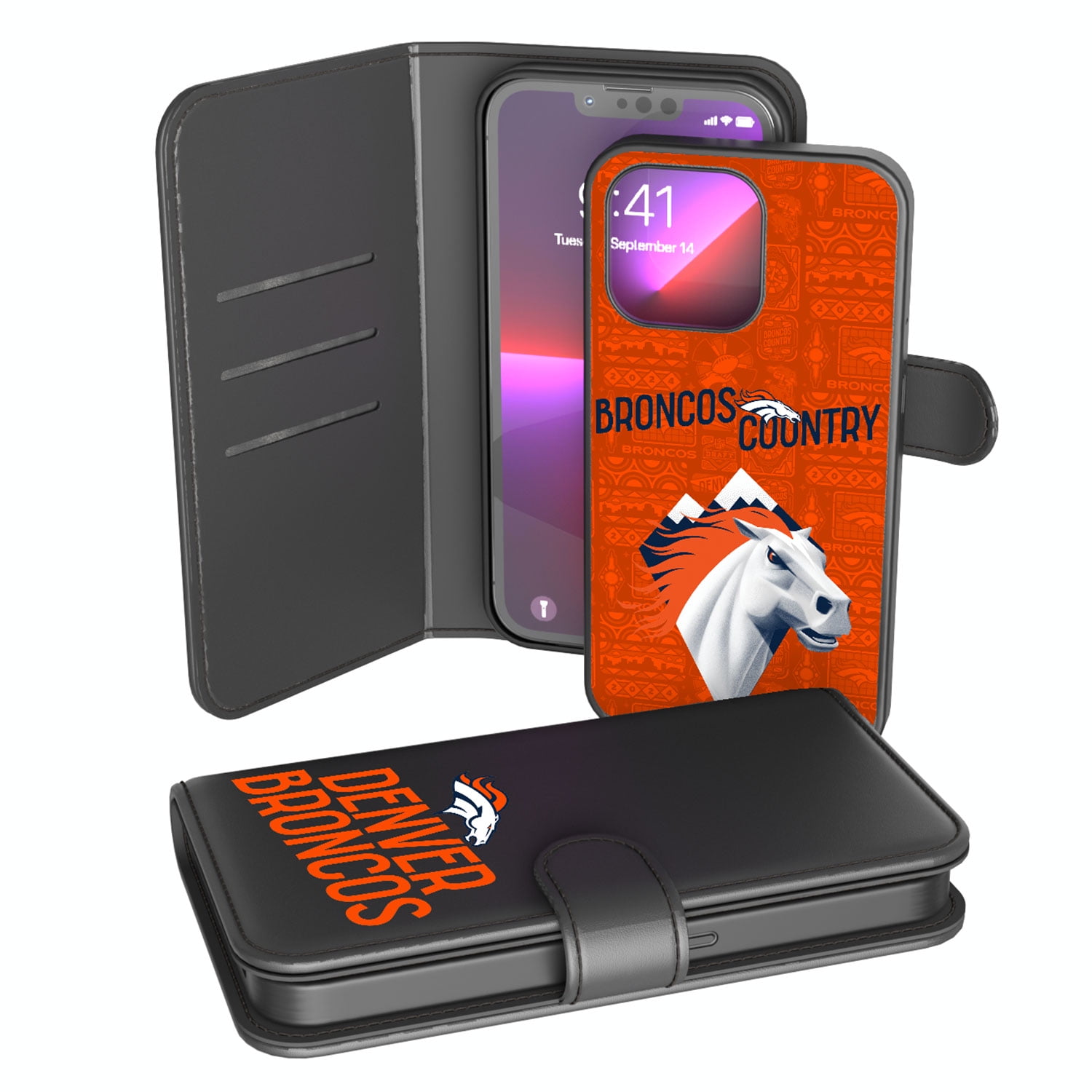 Keyscaper Black Denver Broncos iPhone Wallet Case - Walmart.com Keyscaper Black Denver Broncos iPhone Wallet Case - Walmart.com