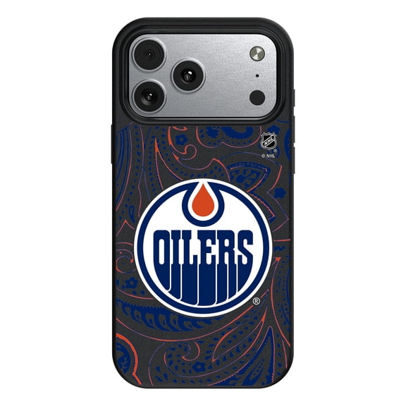 Keyscaper Black Edmonton Oilers Paisley iPhone Magnetic Bump Case