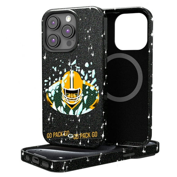 Keyscaper Black Green Bay Packers 2024 Illustrated Limited Edition Bling iPhone Case