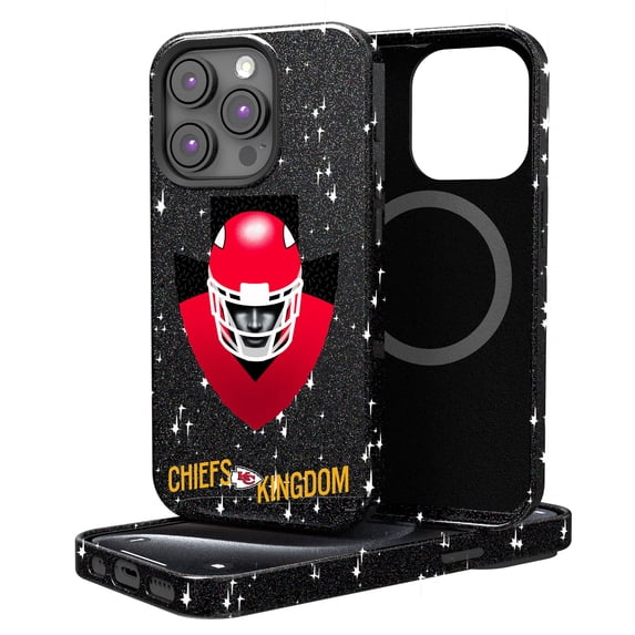 Keyscaper Black Kansas City Chiefs 2024 Illustrated Limited Edition Bling iPhone Case