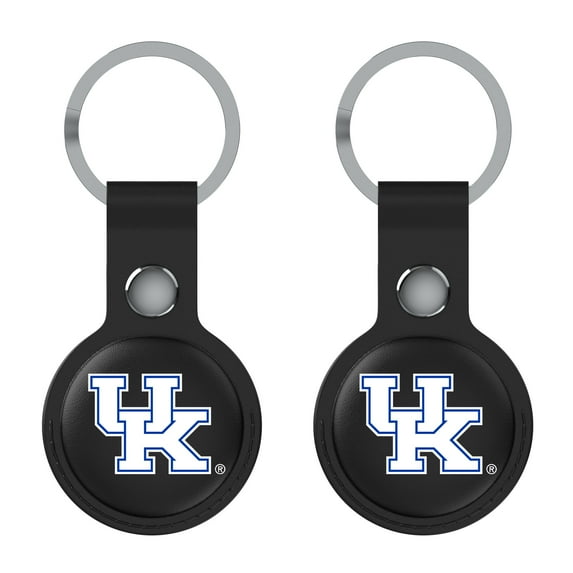 Keyscaper Kentucky Wildcats Black Leatherette AirTag Holder 2-Pack