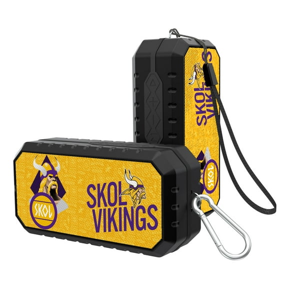 Keyscaper Black Minnesota Vikings Water Resistant Bluetooth Speaker