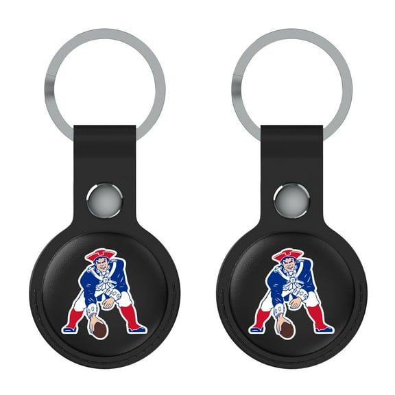 Keyscaper Black New England Patriots Two-Pack AirTag Holders