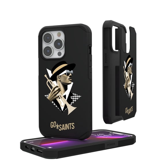 Keyscaper Black New Orleans Saints iPhone Rugged Case