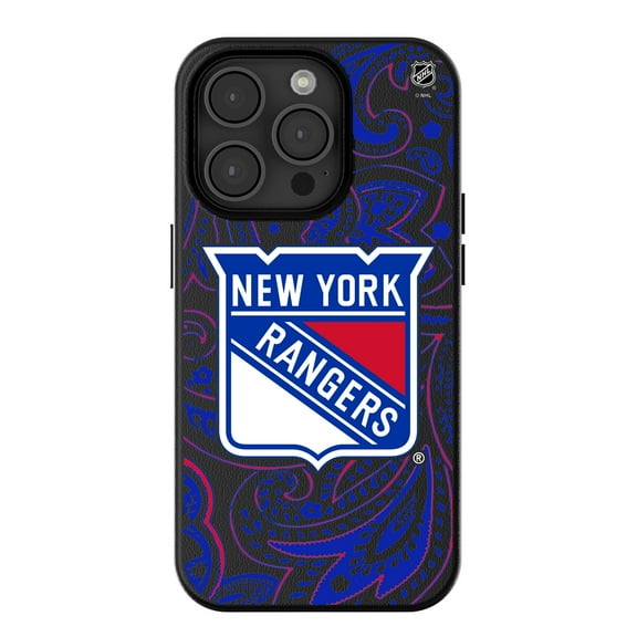 Keyscaper Black New York Rangers Paisley iPhone Magnetic Bump Case