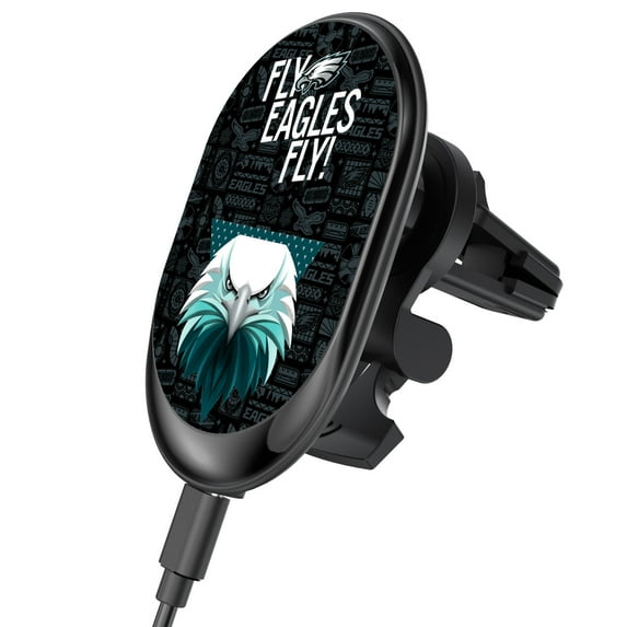 Keyscaper Black Philadelphia Eagles Wireless Magnetic Car Charger