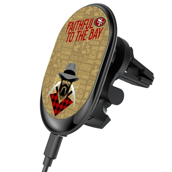Keyscaper Black San Francisco 49ers Wireless Magnetic Car Charger