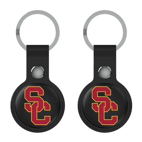 Keyscaper Black USC Trojans Two-Pack AirTag Holders