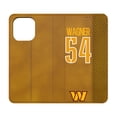 thumbnail image 1 of Keyscaper Bobby Wagner Brown Washington Commanders Folio iPhone Case, 1 of 7
