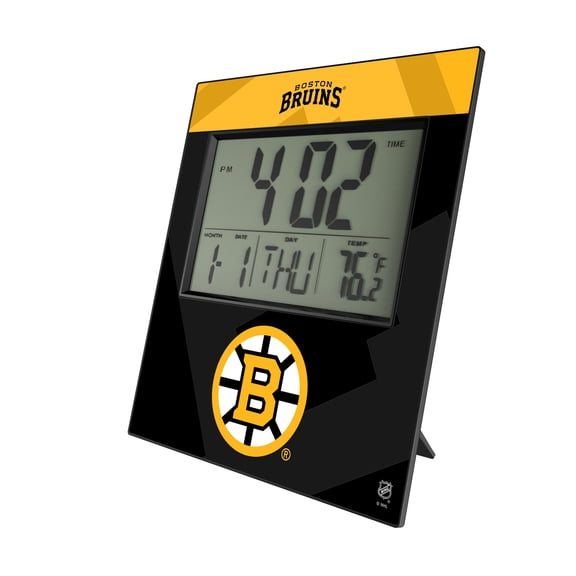 Keyscaper Boston Bruins Color Block Digital Desk Clock