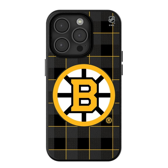 Keyscaper   Boston Bruins Plaid iPhone Magnetic Bump Case