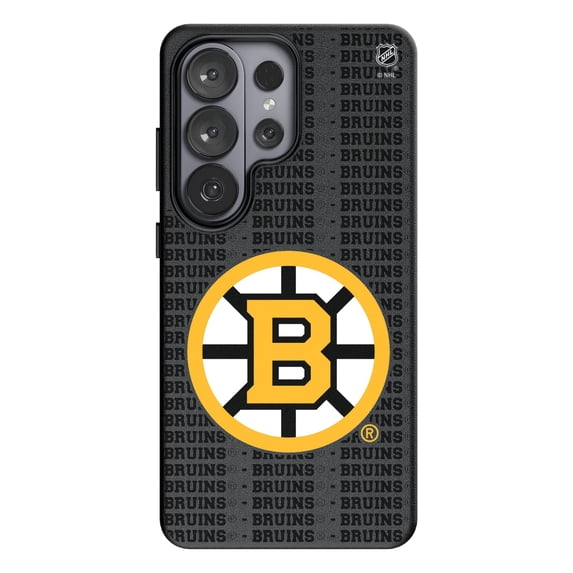 Keyscaper Boston Bruins Text Backdrop Galaxy Magnetic Bump Case