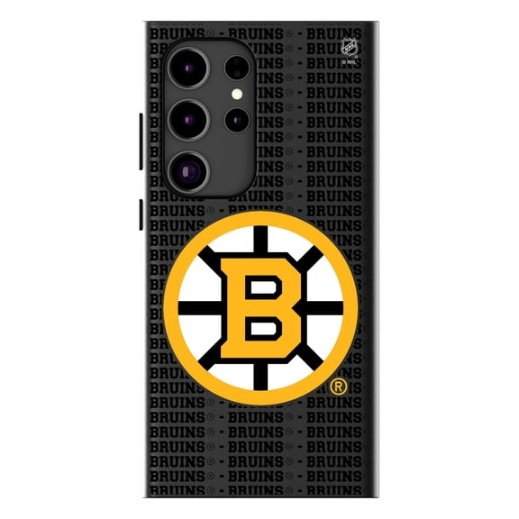 Keyscaper Boston Bruins Text Backdrop Galaxy Magnetic Bump Case