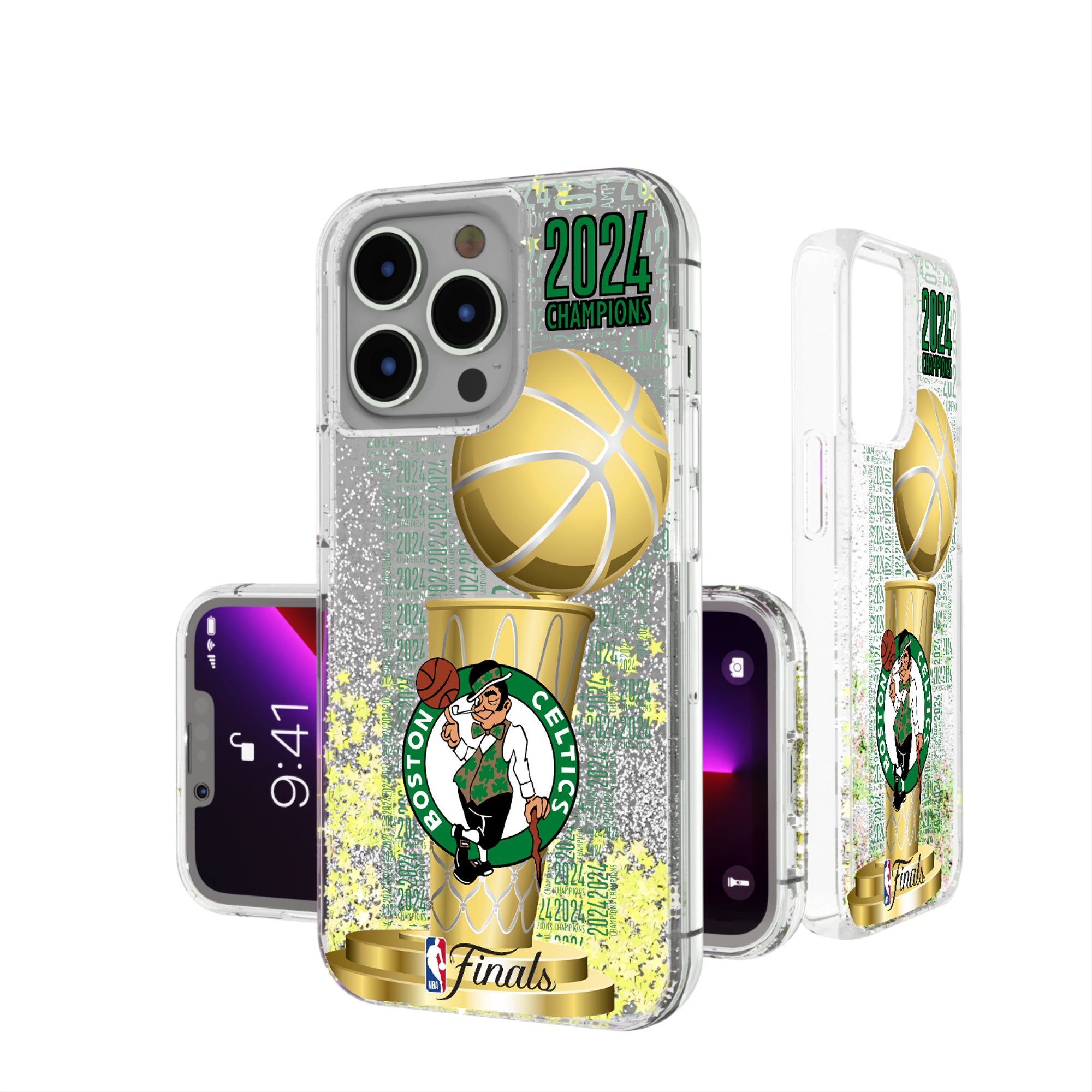 Keyscaper Boston Celtics 2024 NBA Finals Champions iPhone Glitter Case