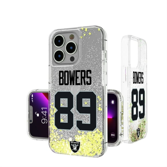 Keyscaper Brock Bowers Las Vegas Raiders iPhone Glitter Phone Case