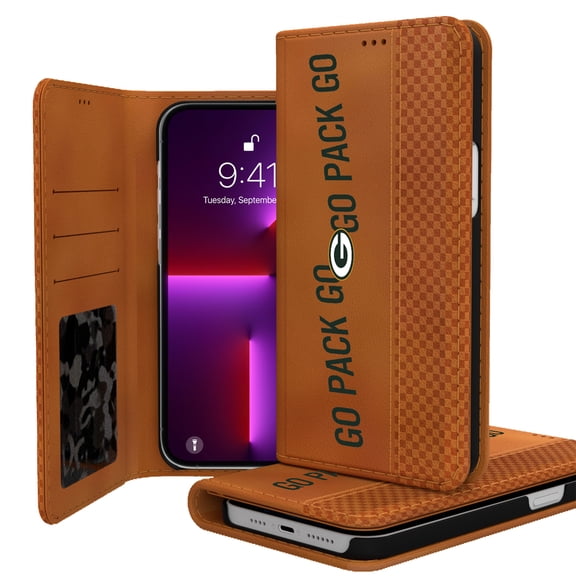 Keyscaper Brown Green Bay Packers iPhone Folio Case