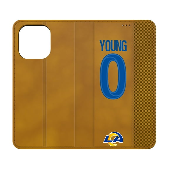 Keyscaper Byron Young Brown Los Angeles Rams Folio iPhone Case