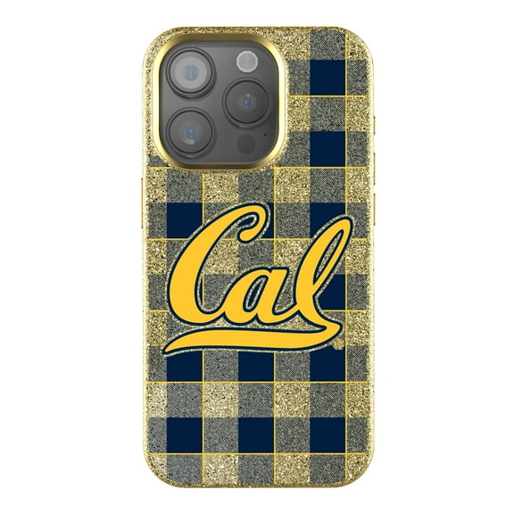 Keyscaper Cal Bears Plaid Bling iPhone Case