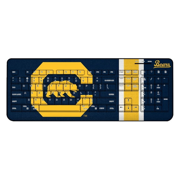 Keyscaper Cal Bears Stripe Design Wireless Keyboard